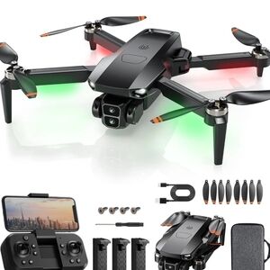 Drone with Camera for Adults 4K, Brushless Motor Drones for Kids Beginners, 60 M